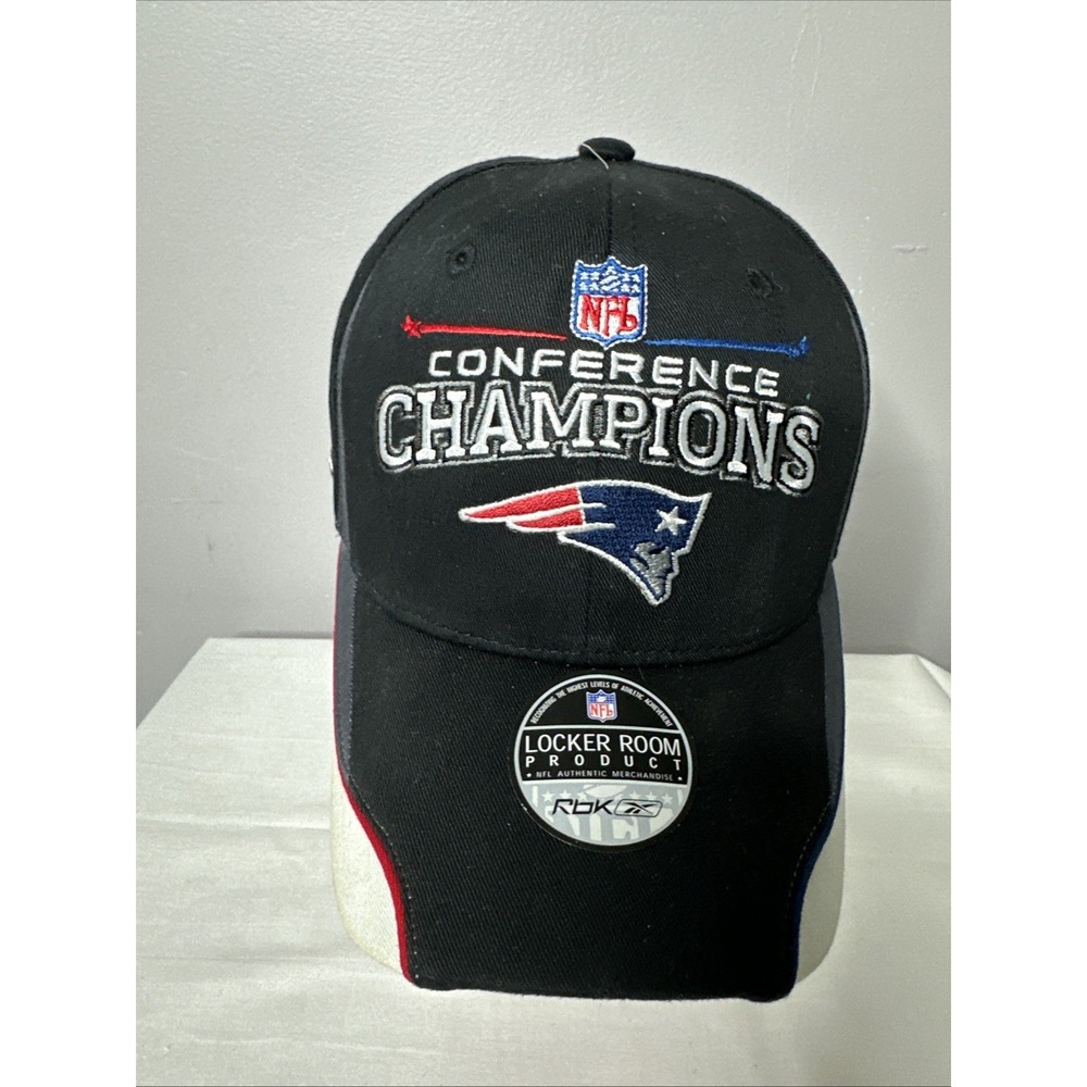 New England Patriots Conference Champions NFL Super Bowl XLII Baseball Cap New - Picture 1 of 6